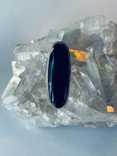 Load image into Gallery viewer, Size 10 Sterling Silver and Onyx Ring