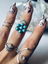 Load image into Gallery viewer, Size 6.5 Vintage Turquoise and Sterling Silver Ring