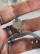 Load image into Gallery viewer, Sterling and Genuine Turquoise Hoop Earrings