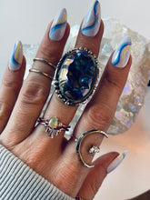 Load image into Gallery viewer, Size 5.5 Tourmalated Purple Druzy Ring