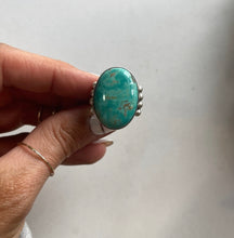Load image into Gallery viewer, Size 8 Turquoise and Sterling Silver Ring