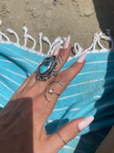 Load image into Gallery viewer, Gorgeous Size 8(adjustable) Sterling and Turquoise Ring
