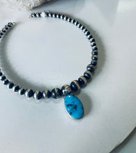 Load image into Gallery viewer, Gorgeous Sterling and Turquoise Choker Necklace