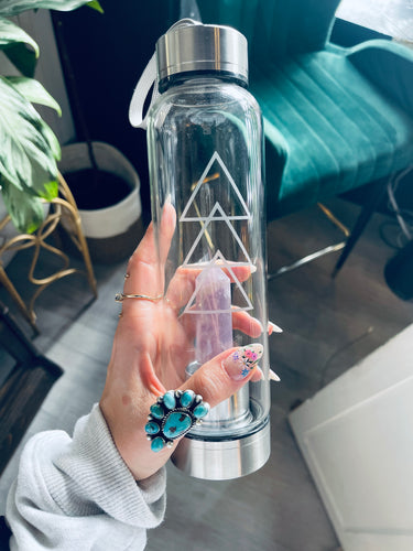 Indigo Branded Custom Crystal Water Bottle