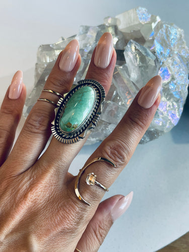 Size 7.5 Sterling and Turquoise Ring