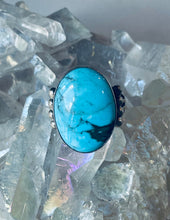 Load image into Gallery viewer, Size 12 Stunning Sterling Silver and Genuine Turquoise Ring
