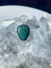 Load image into Gallery viewer, Size 8 Vintage Turquoise and Sterling Silver Ring