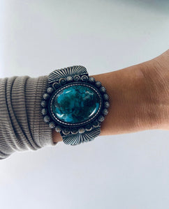 Gorgeous Turquoise and Sterling Silver Cuff