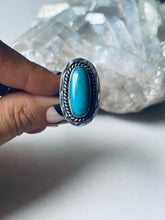 Load image into Gallery viewer, Size 6.5 Vintage Turquoise and Sterling Silver Ring