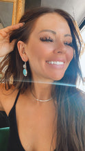 Load image into Gallery viewer, Sterling and Genuine Turquoise Nugget Earrings