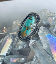 Load image into Gallery viewer, Size 7 Stunning Sterling Silver and Genuine Turquoise Ring