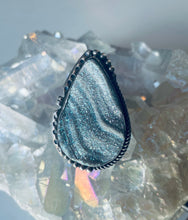 Load image into Gallery viewer, Size 7.5 Stunning Sterling Silver and Druzy Ring