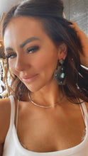 Load image into Gallery viewer, Sterling Silver and Turquoise Cross Earrings