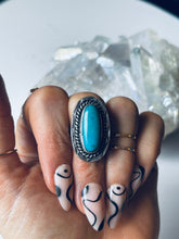 Load image into Gallery viewer, Size 6.5 Vintage Turquoise and Sterling Silver Ring