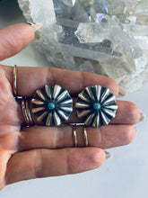 Load image into Gallery viewer, Sterling and Genuine Turquoise Nugget Earrings