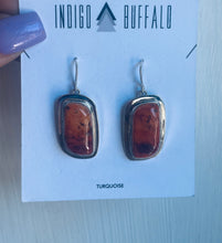 Load image into Gallery viewer, Sterling and Genuine Spiny Oyster Earrings