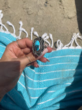 Load image into Gallery viewer, Gorgeous Size 8(adjustable) Sterling and Turquoise Ring