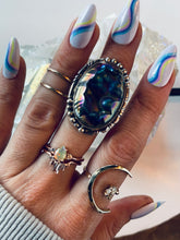 Load image into Gallery viewer, Size 5.5 Tourmalated Purple Druzy Ring