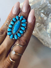 Load image into Gallery viewer, Size 7 Turquoise and Sterling Silver Ring