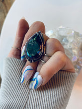 Load image into Gallery viewer, Size 7 Tourmalated Quarts Druzy and Sterling Silver Ring