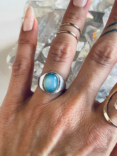 Size 7.25 Sterling and Moonstone Ring