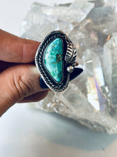 Load image into Gallery viewer, Size 9 Boho Turquoise Ring