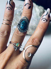 Load image into Gallery viewer, Size 7 Vintage Turquoise and Sterling Silver Ring