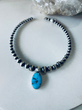 Load image into Gallery viewer, Gorgeous Sterling and Turquoise Choker Necklace