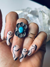 Load image into Gallery viewer, Size 6.5 Vintage Turquoise and Sterling Silver Ring