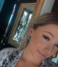 Load image into Gallery viewer, Sterling and Genuine Turquoise Earrings