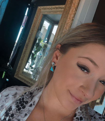 Sterling and Genuine Turquoise Earrings