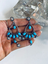 Load image into Gallery viewer, Sterling and Genuine Turquoise Nugget Earrings