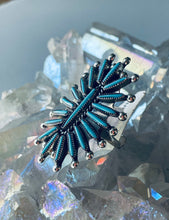Load image into Gallery viewer, Size 8.5 Stunning Sterling Silver and Genuine Turquoise Ring