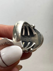 Size 8 Turquoise and Sterling Silver Ring