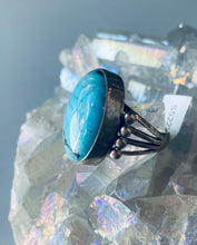 Load image into Gallery viewer, Size 9 Stunning Sterling Silver and Genuine Turquoise Ring