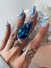 Load image into Gallery viewer, Size 6 Tourmalated Druzy and Sterling Silver Ring
