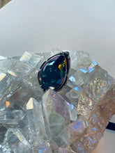 Load image into Gallery viewer, Size 7 Tourmalated Quarts Druzy and Sterling Silver Ring