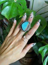 Load image into Gallery viewer, Size 6.25 Sterling Silver and Genuine Turquoise Ring