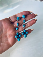 Load image into Gallery viewer, Sterling and Genuine Turquoise Nugget Earrings