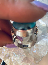 Load image into Gallery viewer, Size 9 Stunning Sterling Silver and Genuine Turquoise Ring
