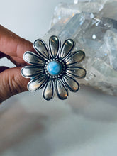 Load image into Gallery viewer, Size 7 Sterling and Turquoise Ring