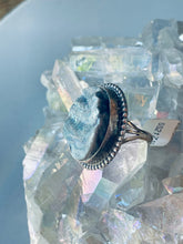 Load image into Gallery viewer, Size 7 Stunning Sterling Silver and Druzy Circle Ring