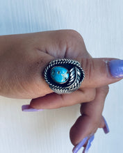 Load image into Gallery viewer, Size 11.5 Stunning Sterling Silver and Genuine Turquoise Ring