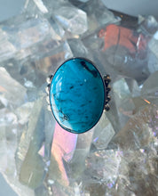 Load image into Gallery viewer, Size 8 Stunning Sterling Silver and Genuine Turquoise Ring