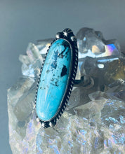 Load image into Gallery viewer, Size 9 Stunning Sterling Silver and Genuine Turquoise Ring