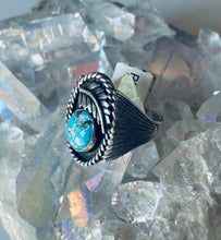 Load image into Gallery viewer, Size 11.5 Stunning Sterling Silver and Genuine Turquoise Ring