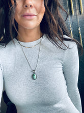 Load image into Gallery viewer, Oval Pendant on Sterling Silver Chain