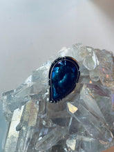Load image into Gallery viewer, Size 6 Tourmalated Druzy and Sterling Silver Ring