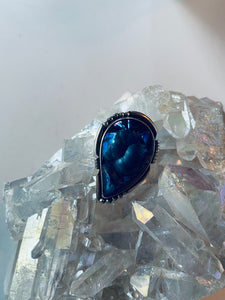 Size 6 Tourmalated Druzy and Sterling Silver Ring