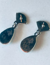 Load image into Gallery viewer, Sterling and Genuine Turquoise Fan Earrings